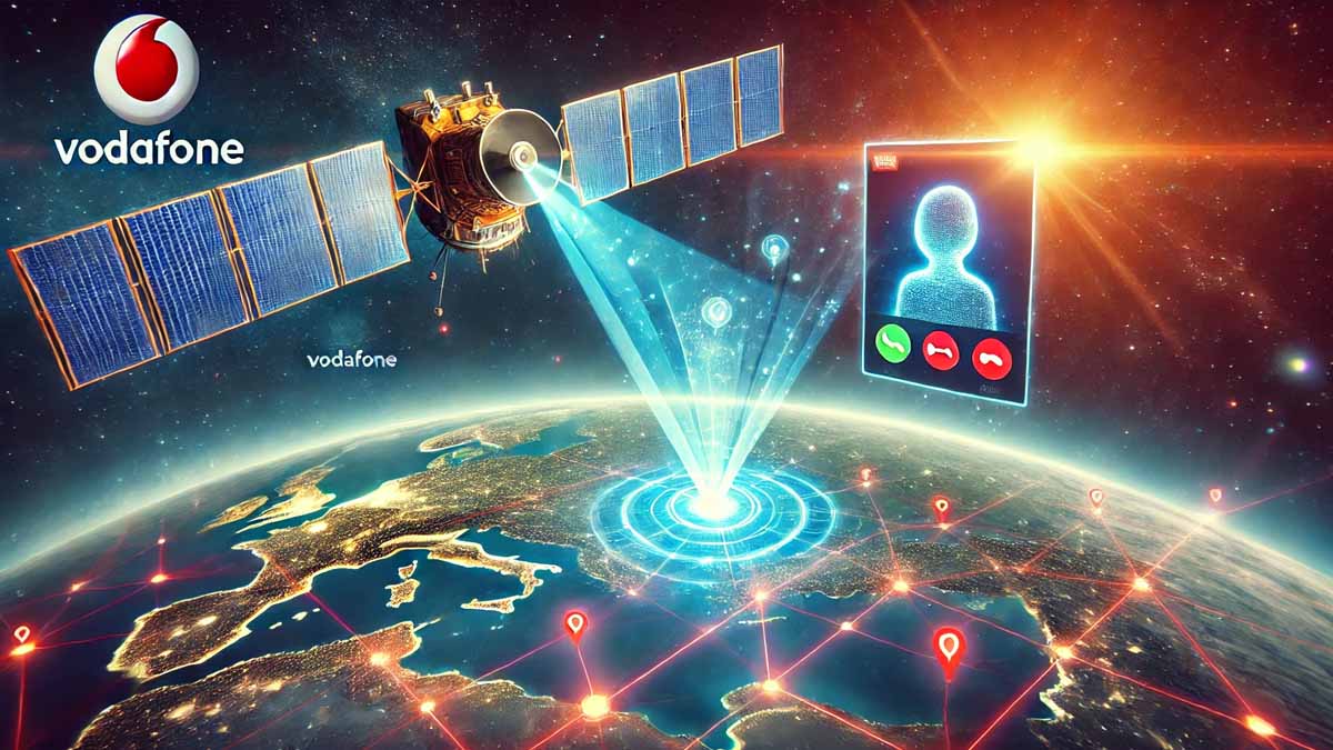 Vodafone first satellite video call